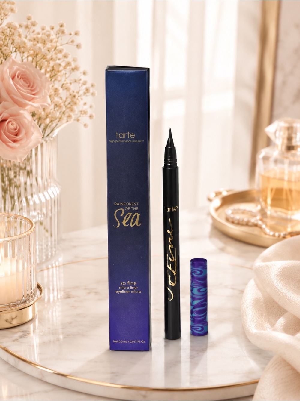 Tarte Rainforest of the Sea So Fine Micro Eyeliner Black Precision Liquid NWT